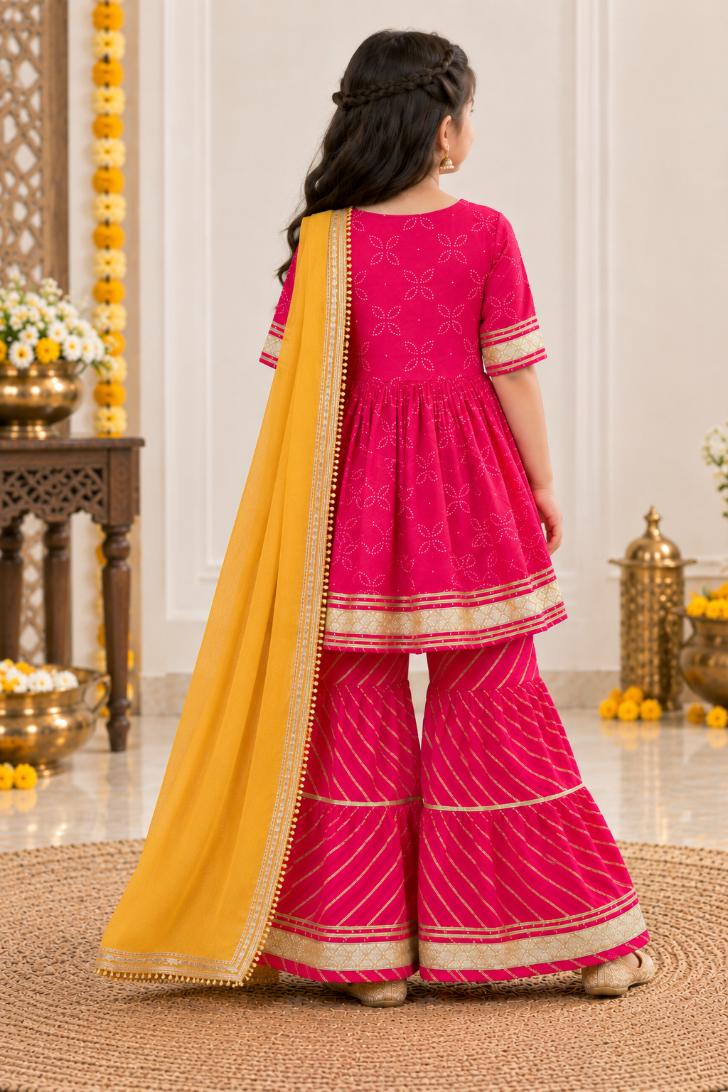 Gulabi Noor Sharara Set