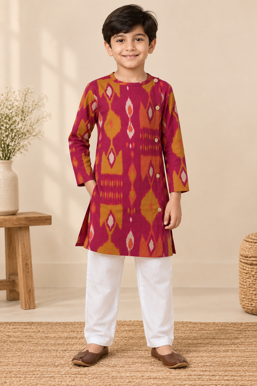 Utsav Ikat Sibling Set