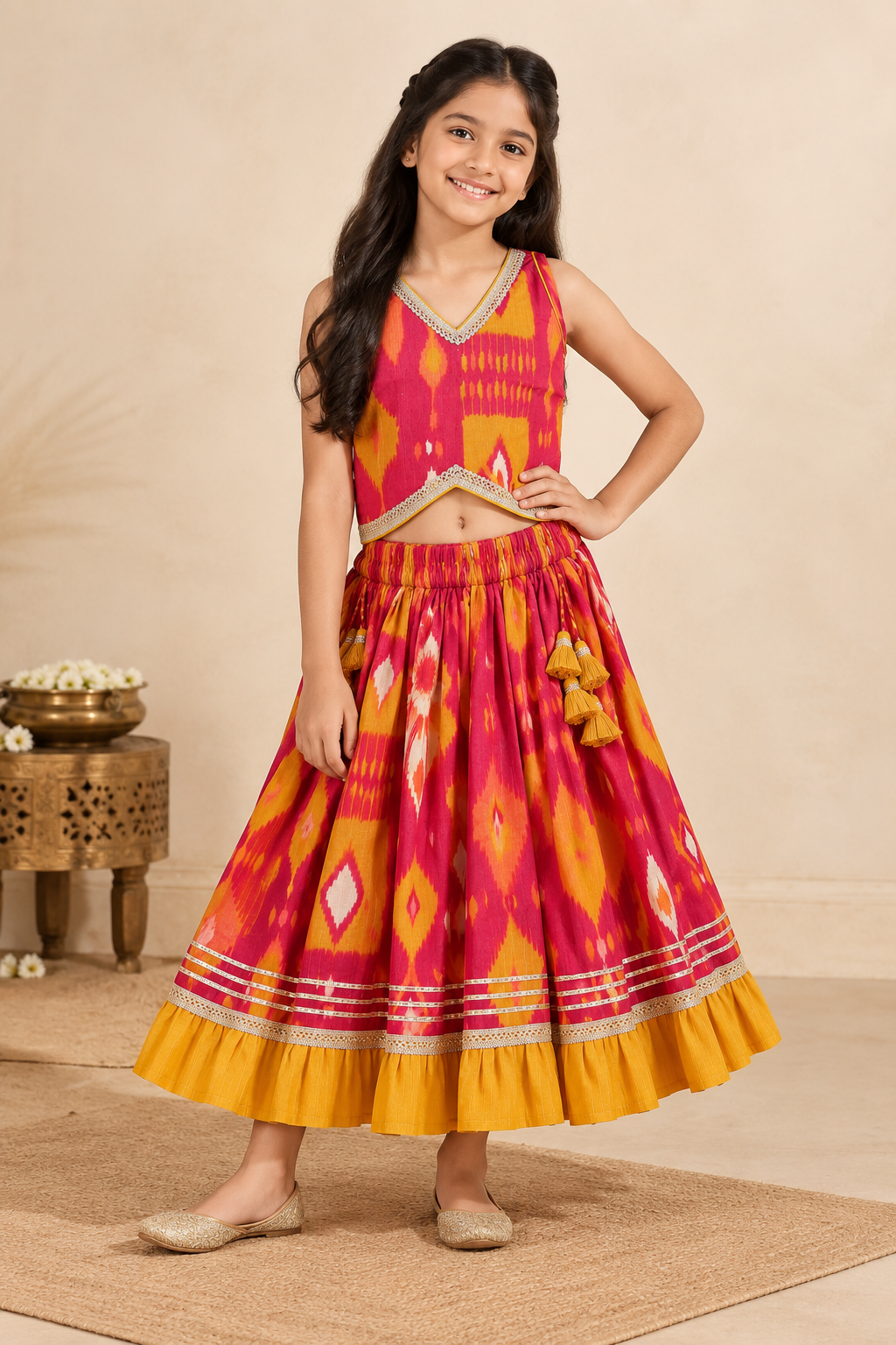 Utsav Ikat Sibling Set