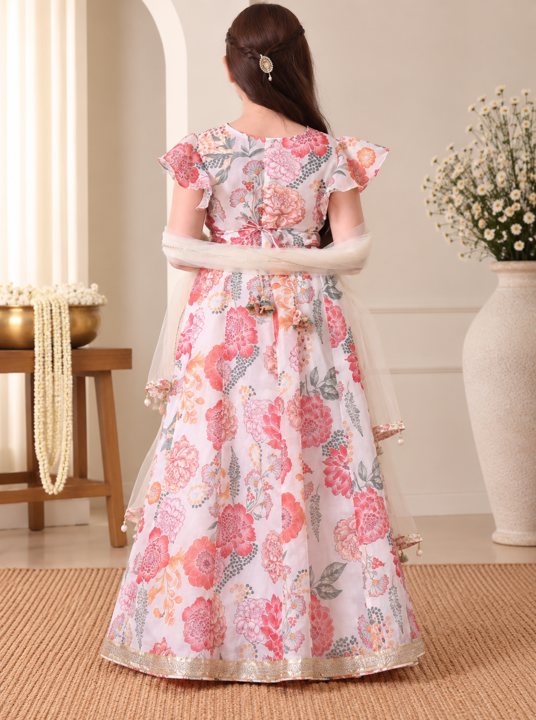 Coral Blossom Lehenga Set