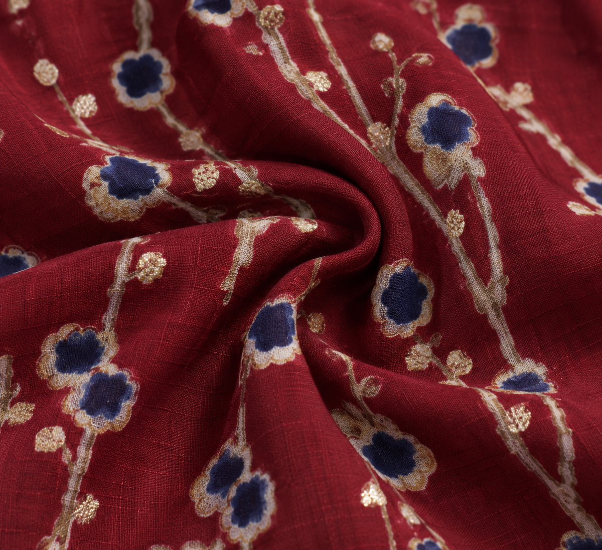 Girls Floral Printed 100% Cotton Kurti with Dhoti