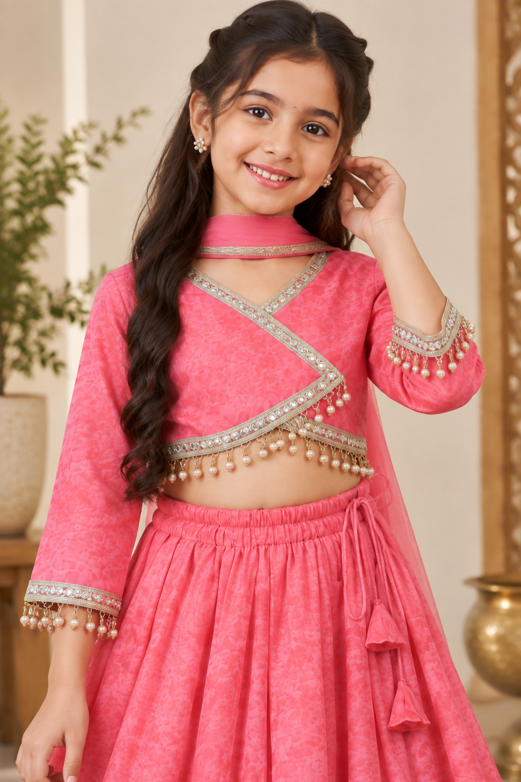 Pink Gulbahar Lehenga Set