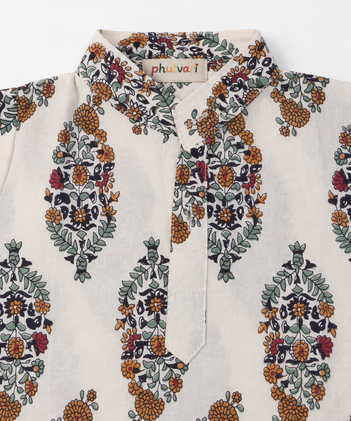 Boys Ethnic Motifs Printed 100% Cotton Kurta with Dhoti