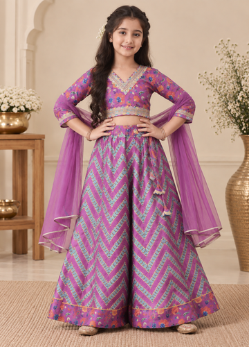 Violet Dazzle Lehenga Set