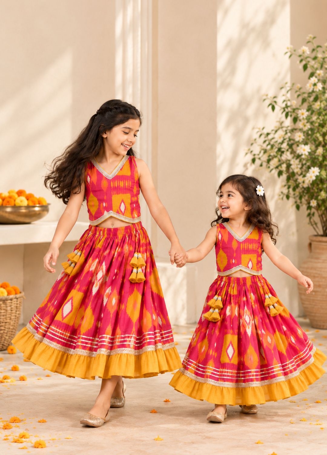 Utsav Ikat Sibling Set