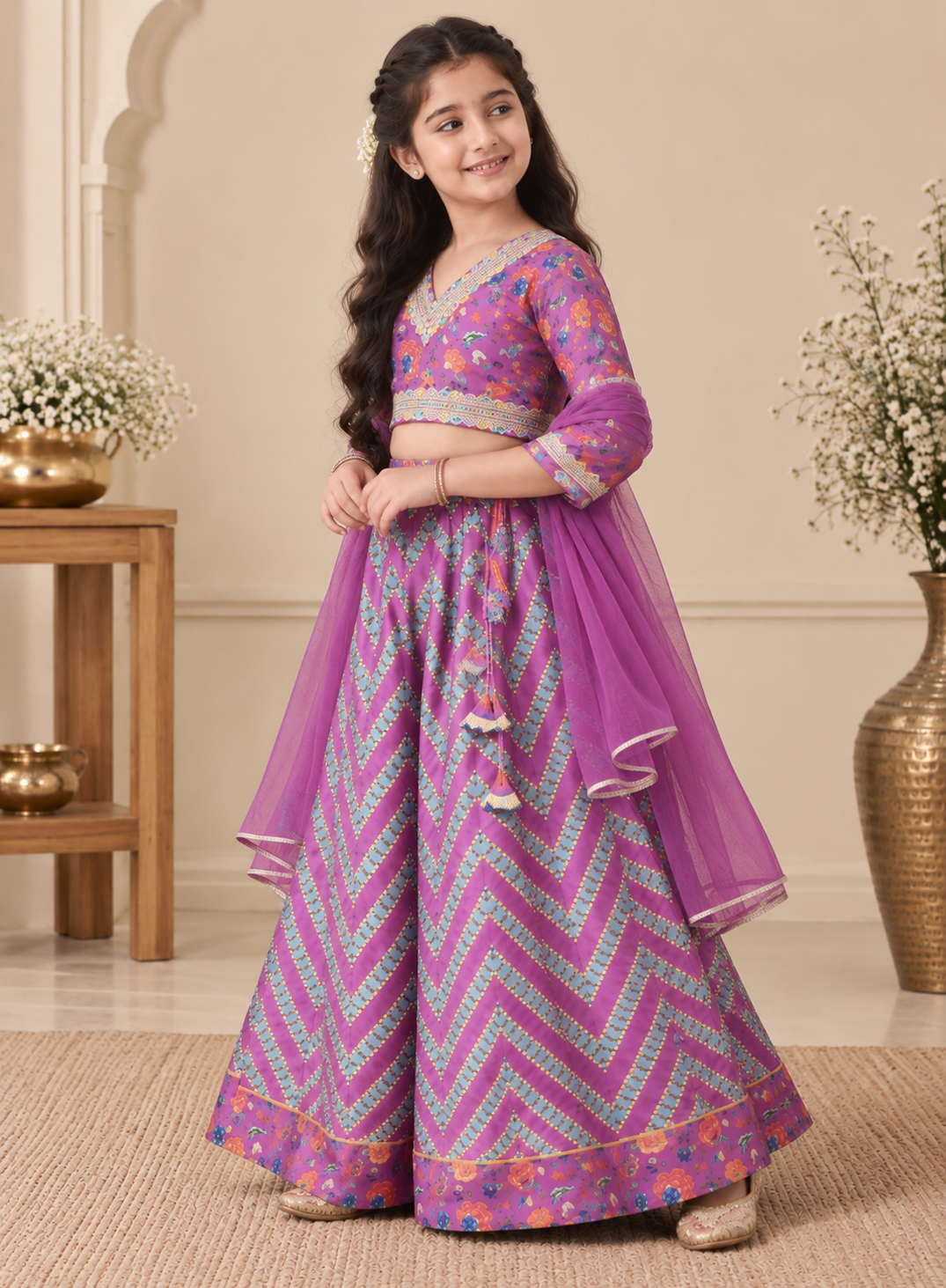 Violet Dazzle Lehenga Set