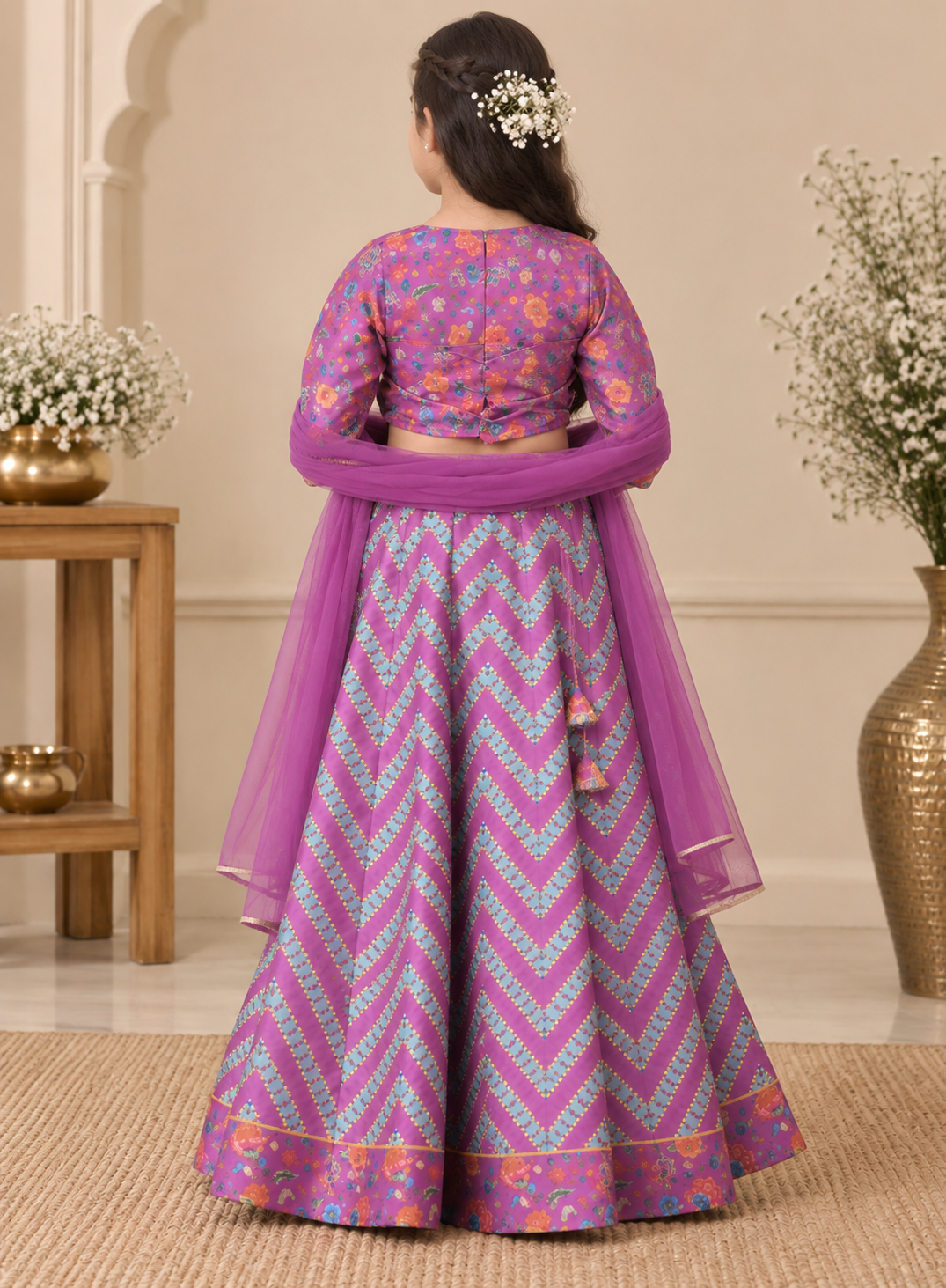 Violet Dazzle Lehenga Set