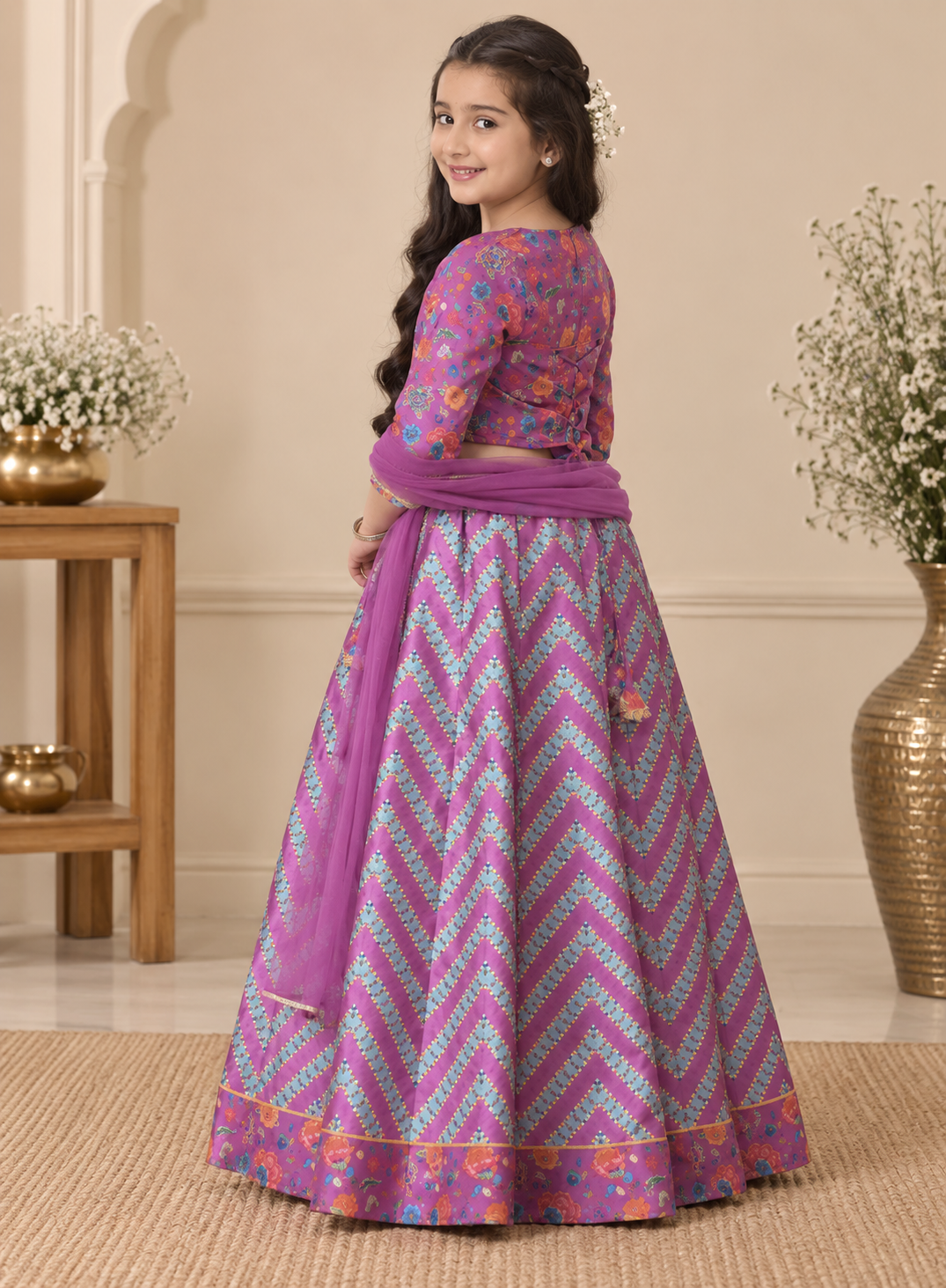 Violet Dazzle Lehenga Set