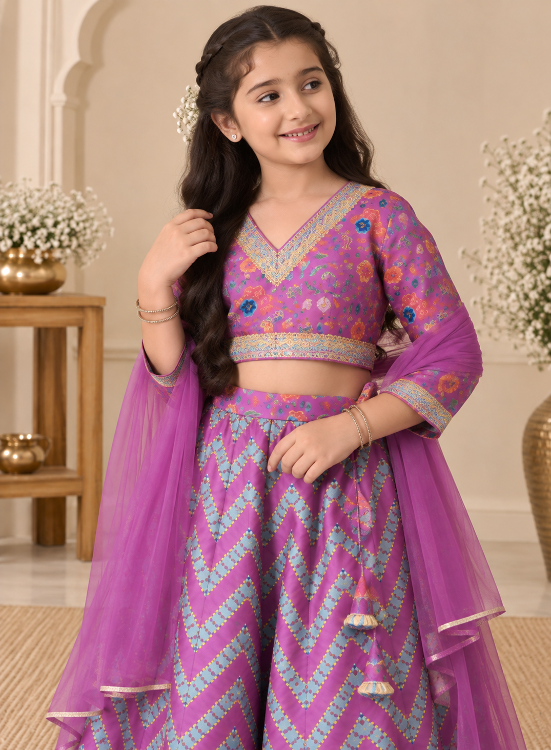 Violet Dazzle Lehenga Set
