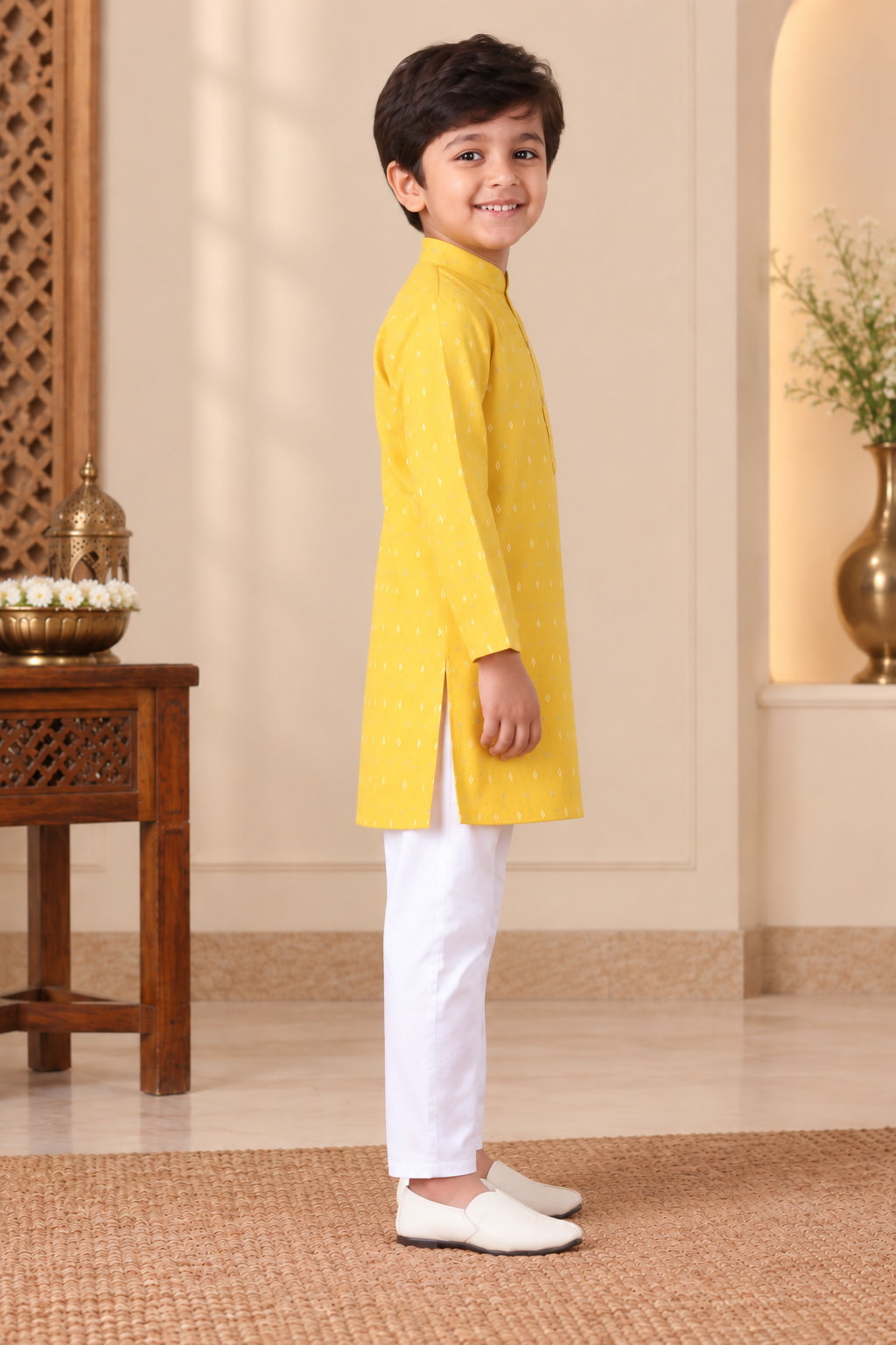 Boys Ethnic Motifs Printed Regular Kurta with Pyjamas