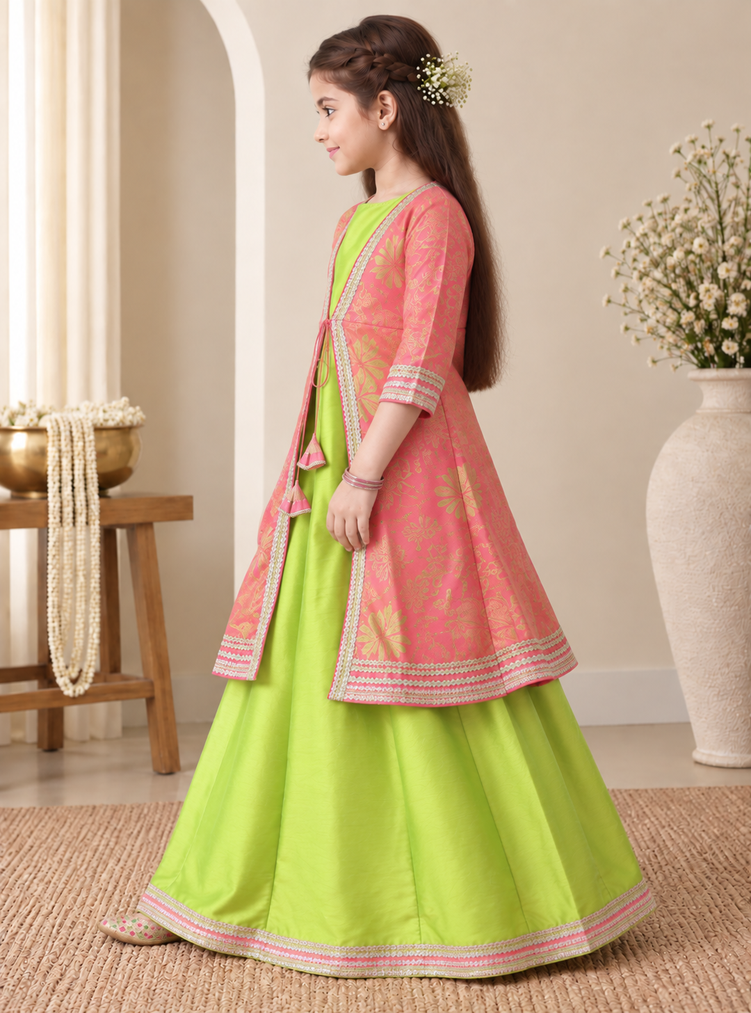 Gulnaar Lime Lehenga Set