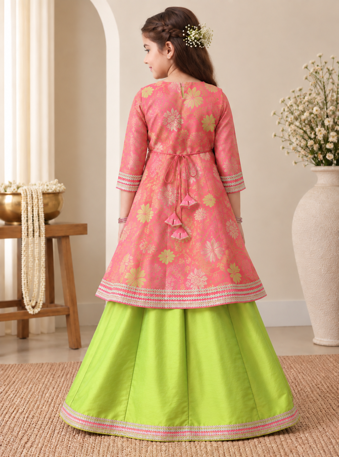 Gulnaar Lime Lehenga Set