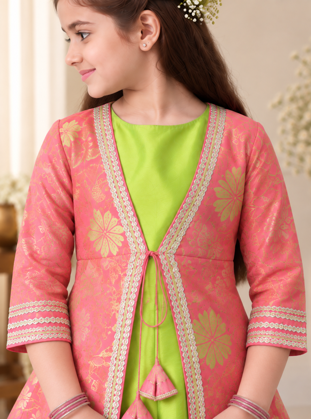 Gulnaar Lime Lehenga Set